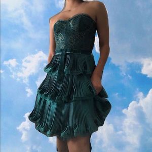 Y2K Betsey Johnson Corset Ruffle Dress